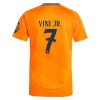 Jalkapallo Peliasut Real Madrid Vini JR 7 Lasten Vieras Pelipaita 2024-25 Lyhythihainen